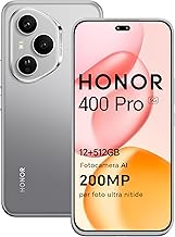 HONOR 400 Pro Smartphone 5G 12GB RAM 512GB ROM, 200MP Ultra-clear AI Camera, AMOLED da 6.7 pollici display Eye Comfort Cellulare con Snapdragon 8 Gen 3, Dual SIM NFC, 5300 mAh, Lunar Grey