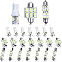 YOGEIER 24PCS White LED Car Interior Bulb Kit - Dome Map Trunk License Plate Lights for Cars Trucks SUVs