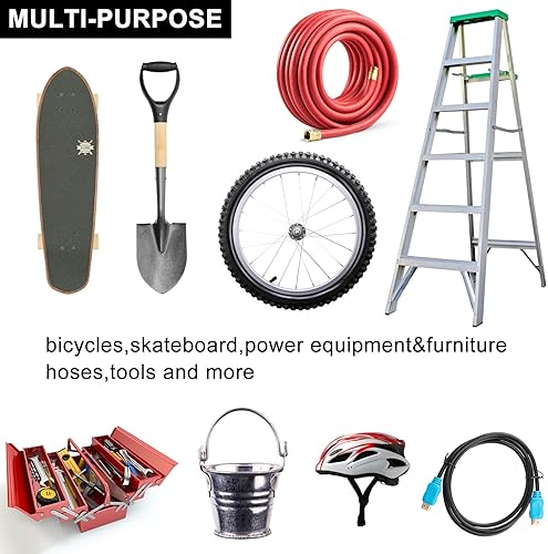 Miniatura 4 de Ganchos de almacenamiento de bicicleta resistentes negros para colgar en la pared, ganchos grandes para pared, techo