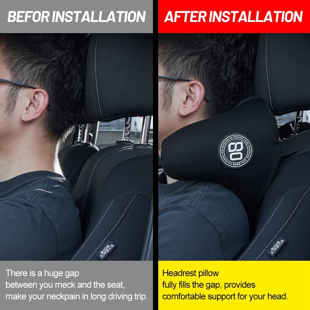 Cuscino Per Collo Auto JSCARLIFE In Memory Foam | Ergonomico A U Per Guidatori E Viaggiatori | Lavabile