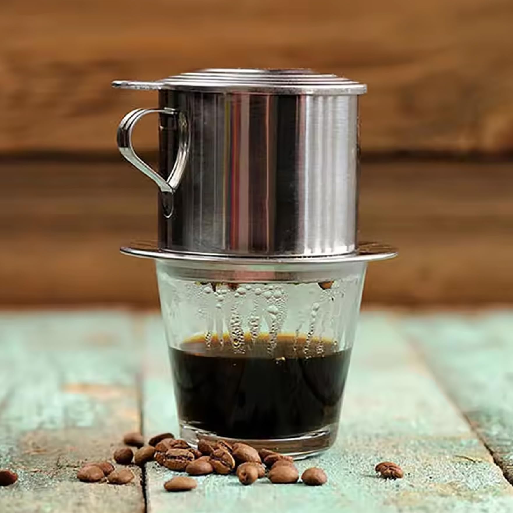 2 Filtres à Café Vietnamiens En Acier Inoxydable - Dripper Réutilisable Et Lavable - Pour Café Traditionnel - 7