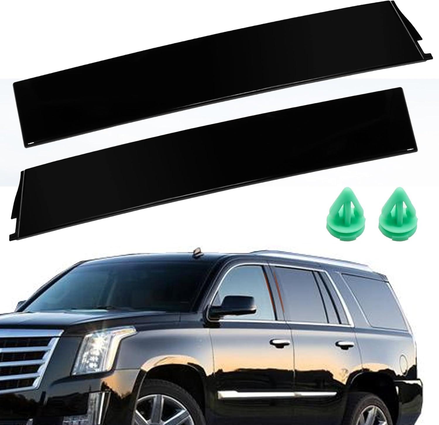 2Pcs 926-241 926-242 Windshield Outer Trim Molding B Pillar Window Trim Cover fit for Cadillac Escalade ESV, for Chevrolet Suburban,for Chevy Tahoe,for GMC Yukon XL 2015-2020 (Left &Right Side)