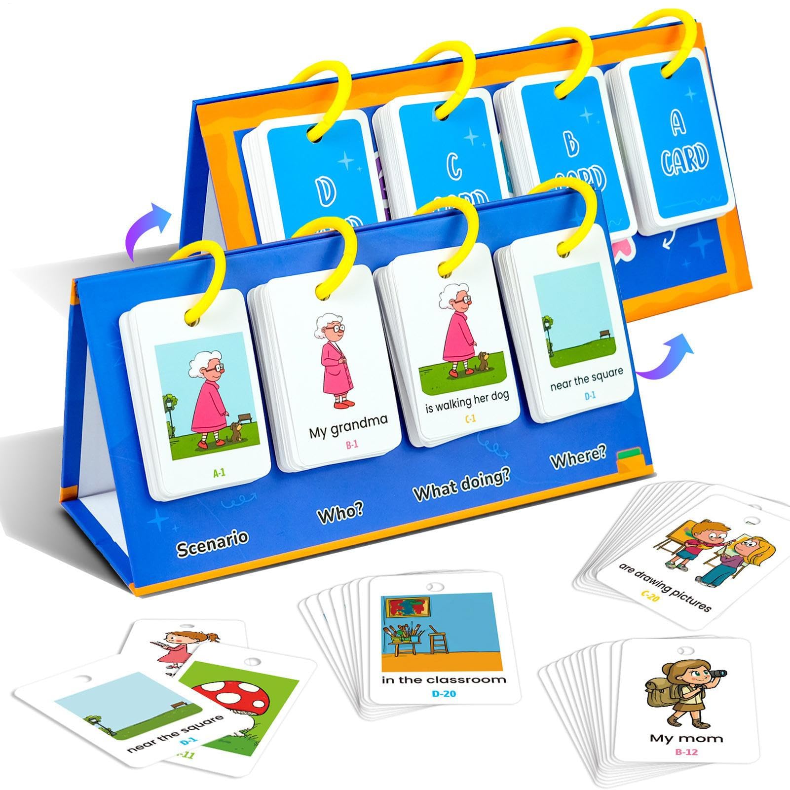 Phonics Flash Cards - Lettre éducative Jeu Son pour Les | 80x Cartes d'apprentissage en Anglais avec Images et Texte, Outils de Lecture préscolaire, Aides pédagogiques en Classe, Jeu de Cartes