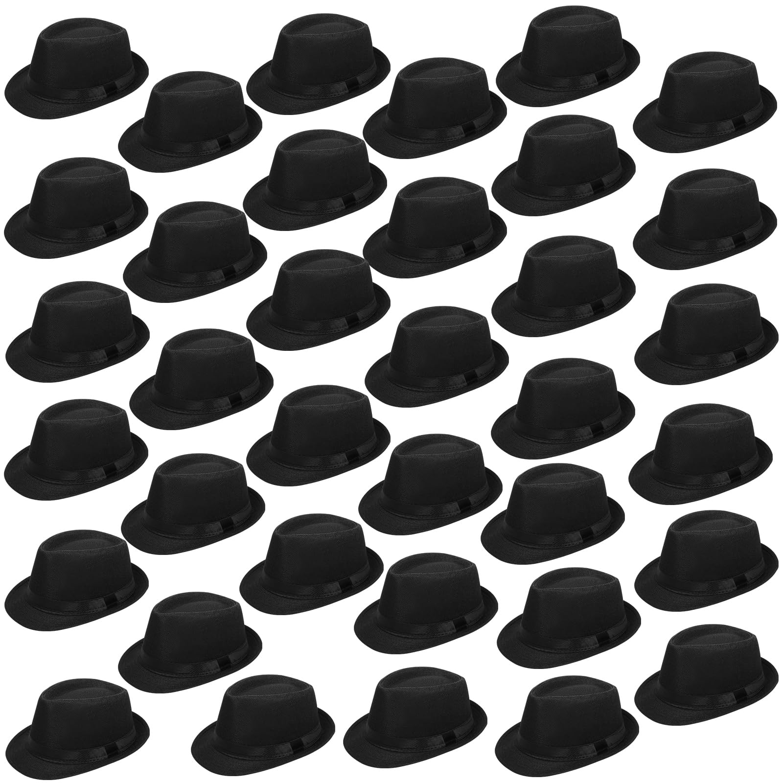Suhine 36 Pcs Fedora Hat Bulk for 20s Party Supplies