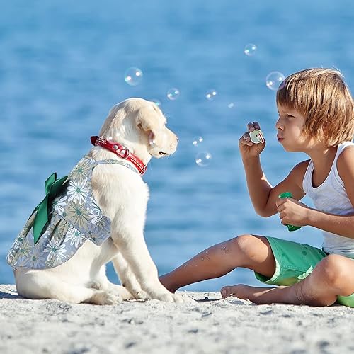 Miniatura 9 de Vestido de cachorro para perro, vestido de princesa con lazo para mascotas, vestido de princesa para cachorro, chaleco floral, falda, vestido de