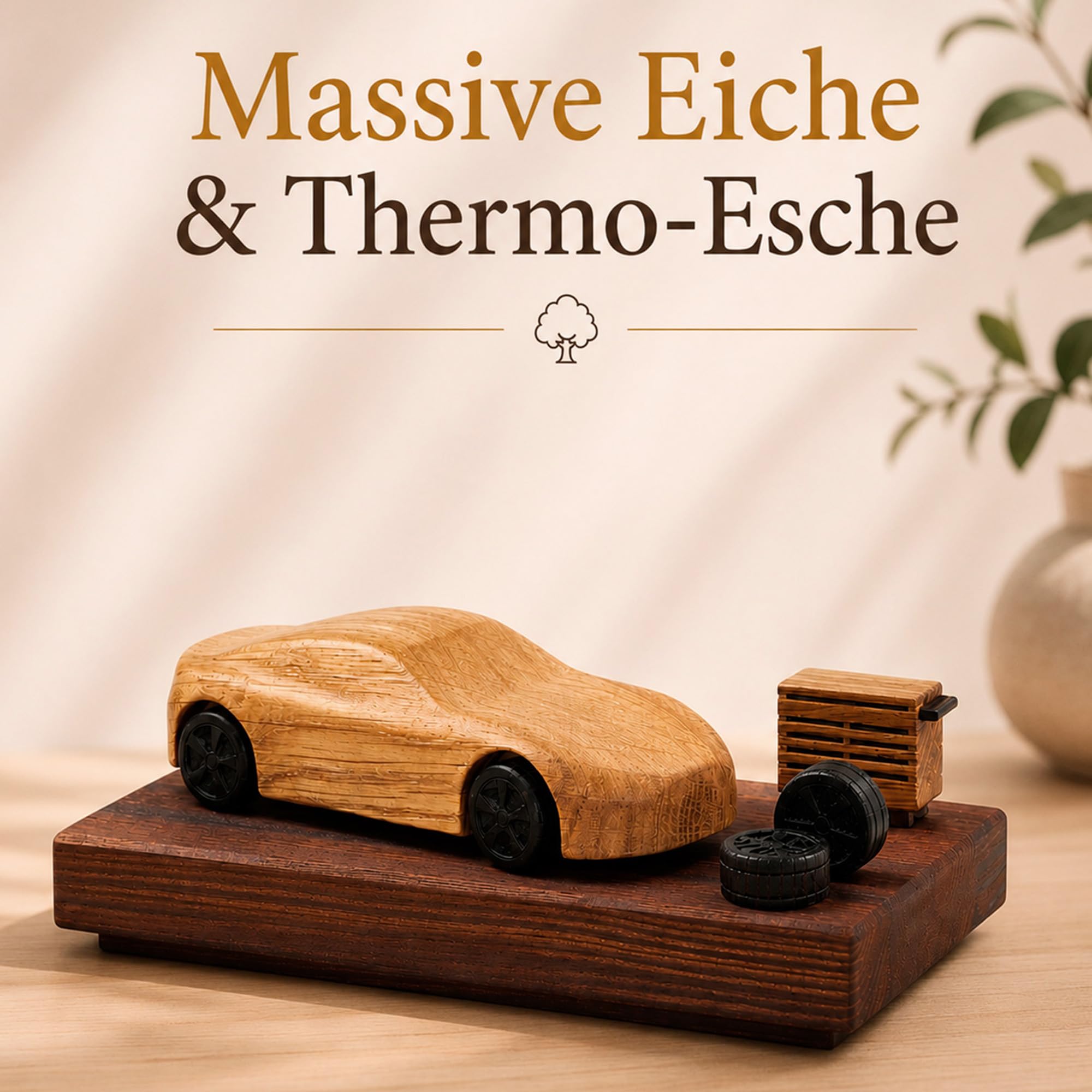 KFZ-Mechaniker Geschenk - Personalisierbare Auto-Figur aus FSC-Massivholz