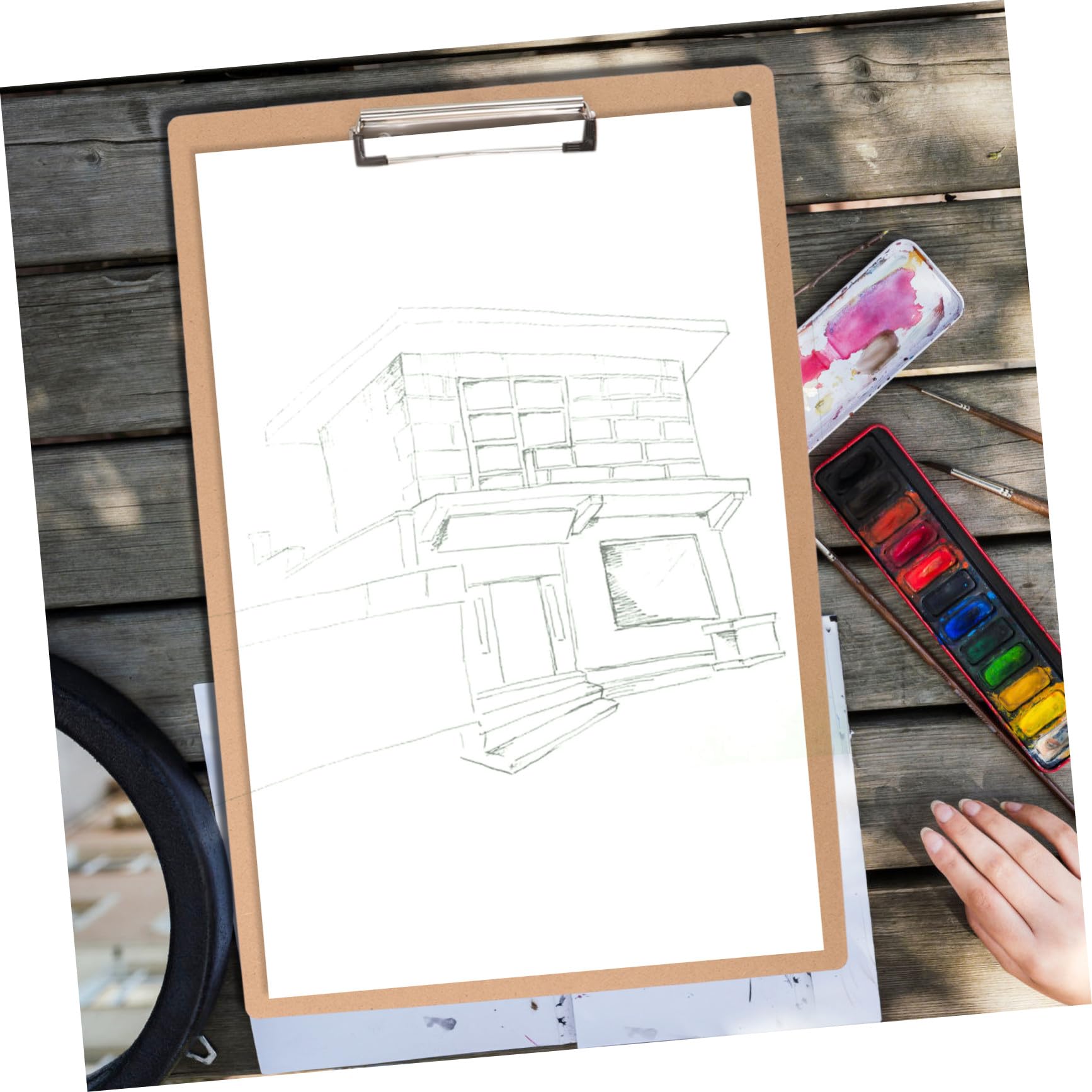 PLAFOPE Tavoletta da Ultra Sottile con Clip Portatile per Resistente e Leggera per Schizzi e Pittura in Viaggio