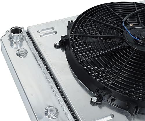 Miniatura 284 de Radiador de aluminio AA5052 de 3 filas compatible con Dodge Ram 2009-2021 1500 2500 3500 4000 V6 V8 Pickup AT/MT 3 filas,1 fila,Ventilador