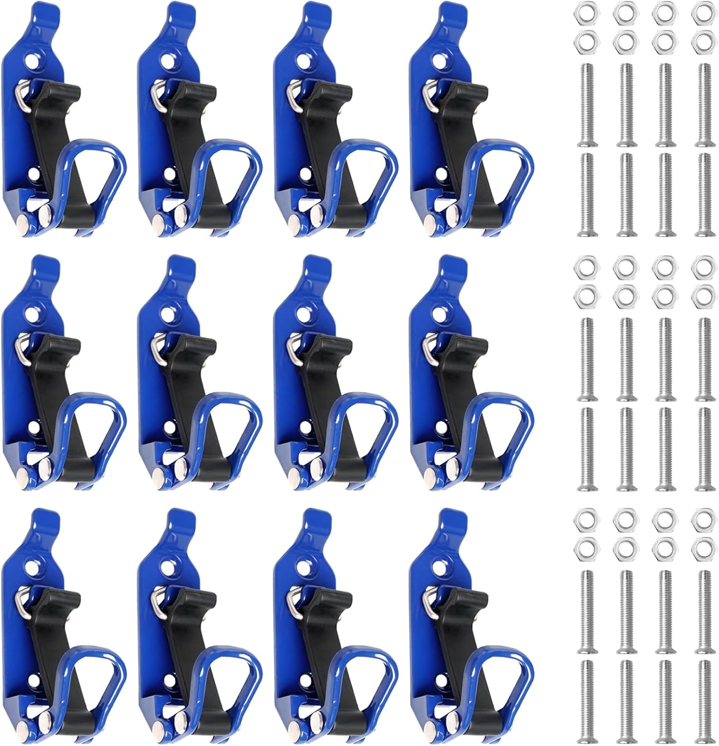 12 Pcs Shovel Holder Quick Release Shovel Mounts Heavy Duty Axe Holder Kit Metal Rubber Car Accessories for Truck Roof Rack Wall Mounting Brackets Garage Storage