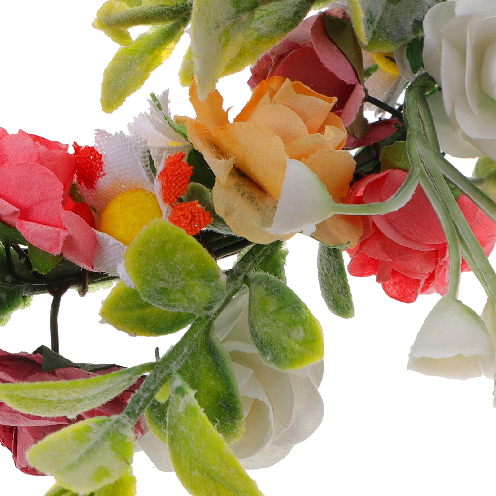FRCOLOR Bandeau à Fleurs en Tissu Couronne de Cheveux Roses Élégante pour Mariée, Décoration de Tête Chic et Créative pour Séance Photo et Plage