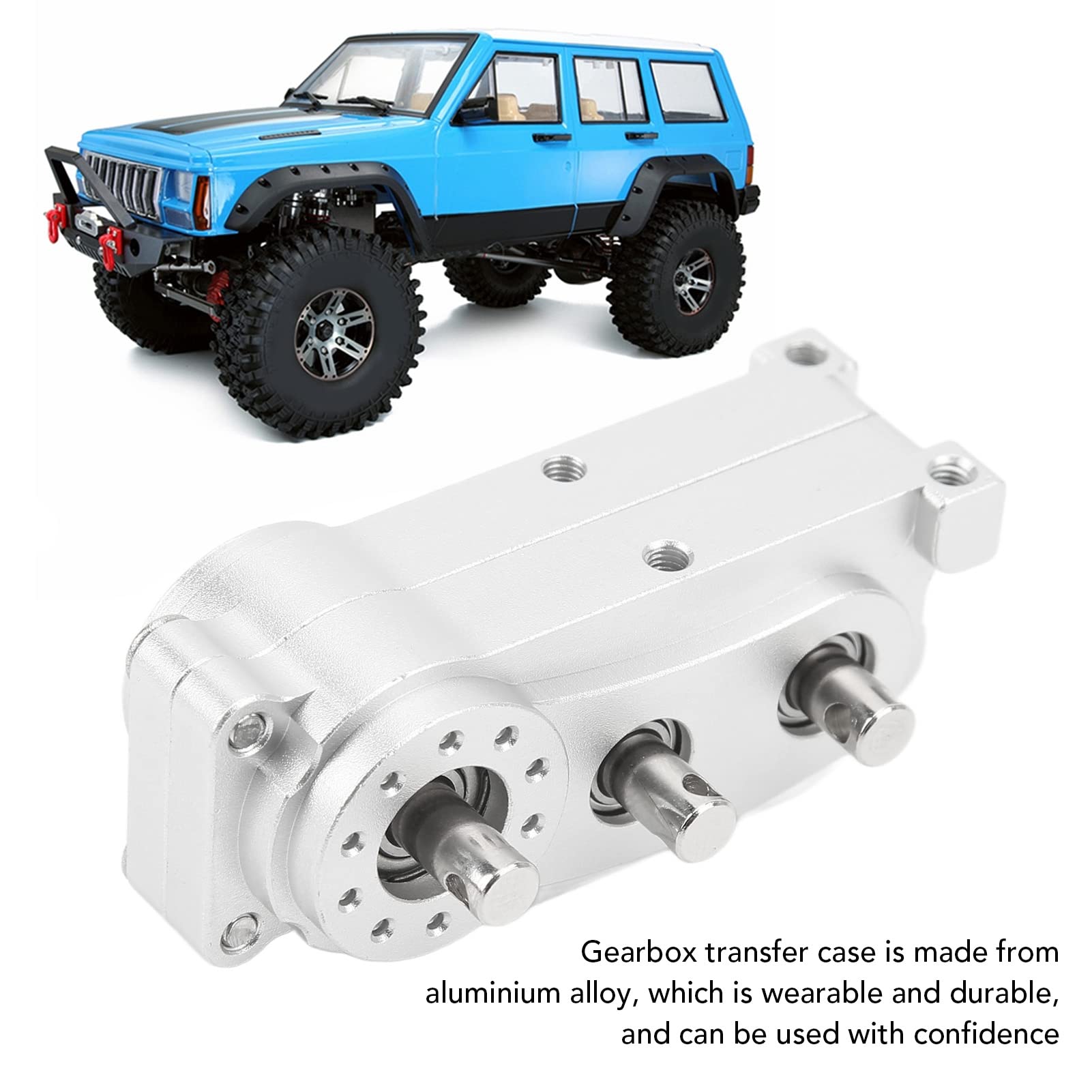 Skrzynia biegów RC 2 prędkości 313mm anodowane aluminium CNC do SCX10 1/10