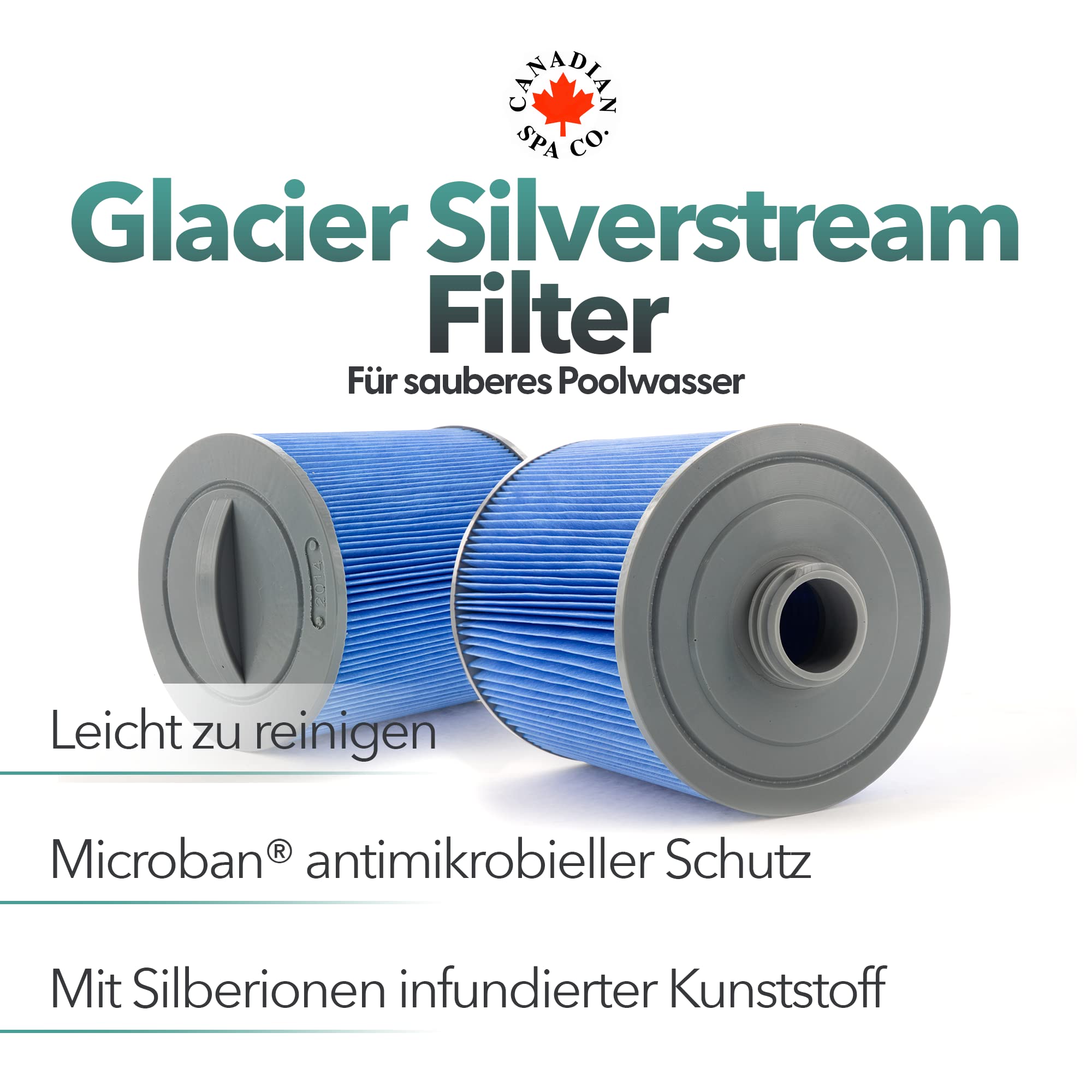 CANADIAN SPA CO. Glacier Silverstream, Filtro Hot Tub, antimicrobico, Filtro di Ricambio, depurazione dell'Acqua, Vasca idromassaggio