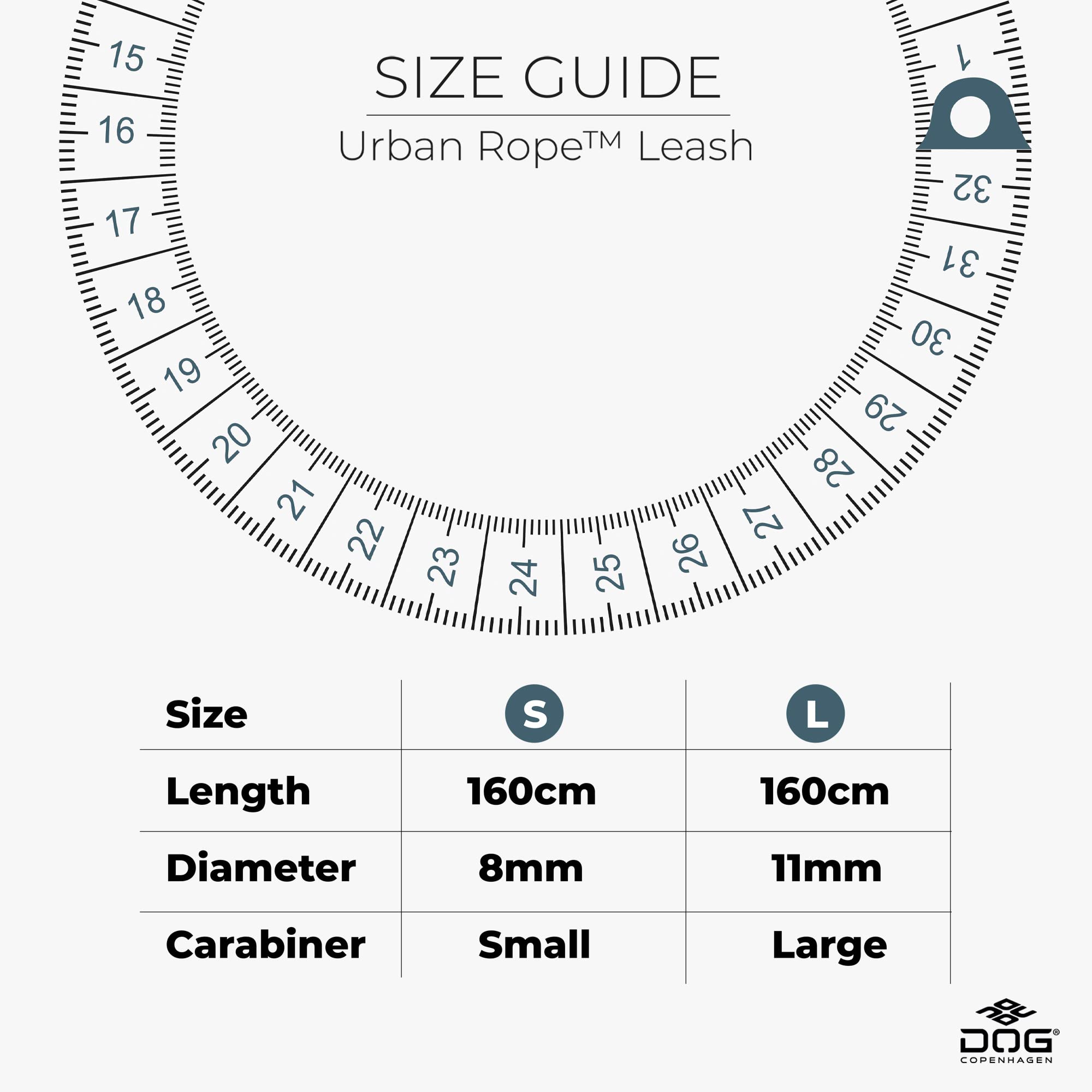 DOG Copenhagen Urban Rope 3.0 Guinzaglio, Desert Dune, S