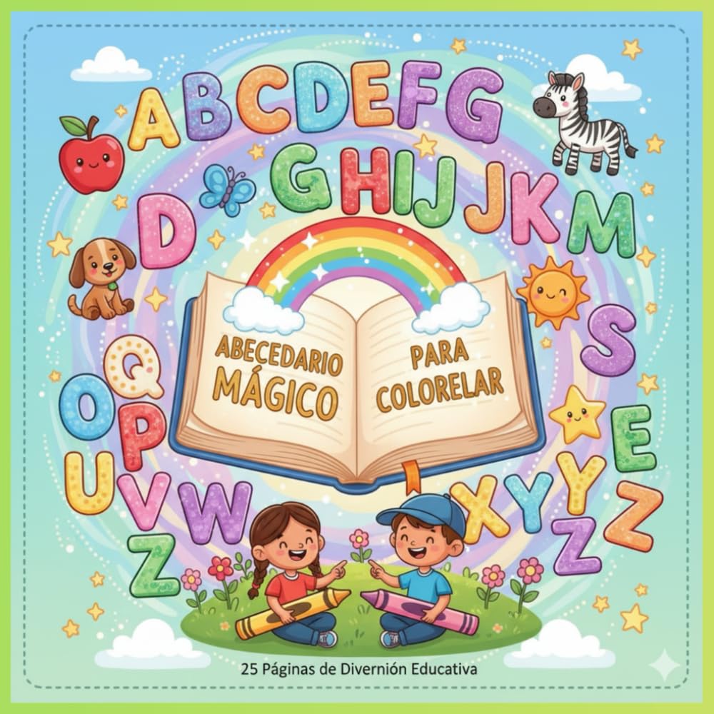 Abecedario Mágico para colorear: Cubierta blanda