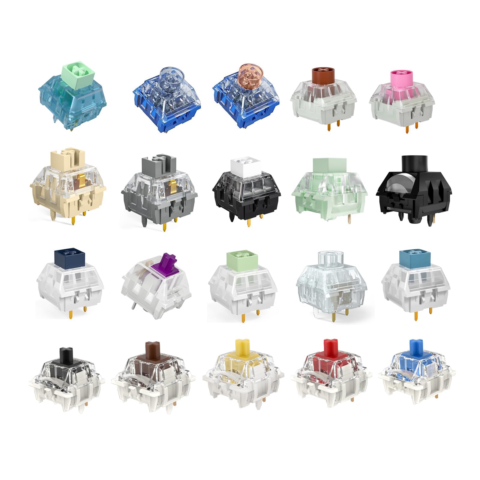 Zjmehty Kailh | Gateron Series Mechanical Keyboard Switches Pack (20pcs)