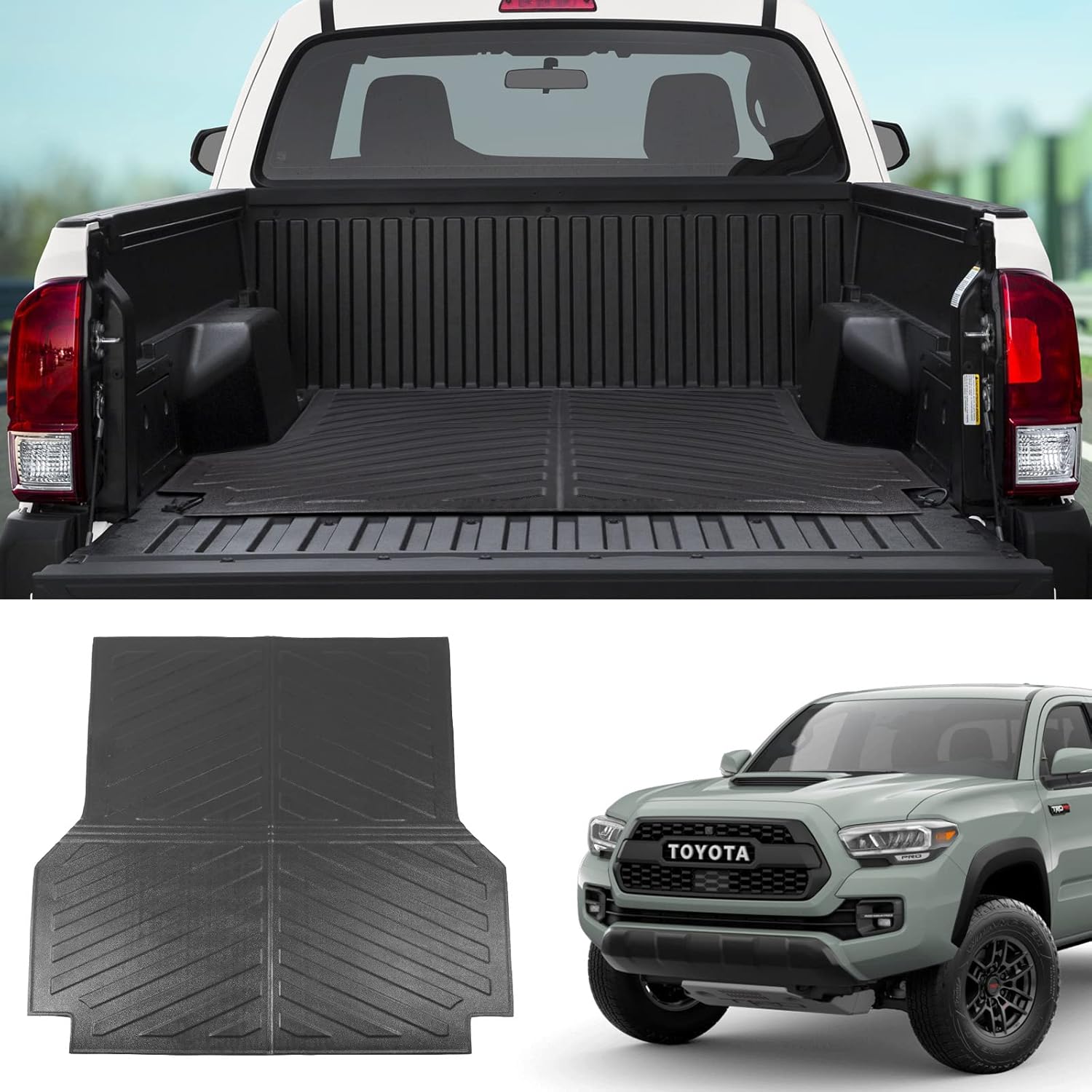 powoq Fit 20052022 Toyota Truck Bed Mat All Weather Mat