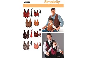 Simplicity 4762 Vest Pattern for Men and Boys in Sizes S-XL