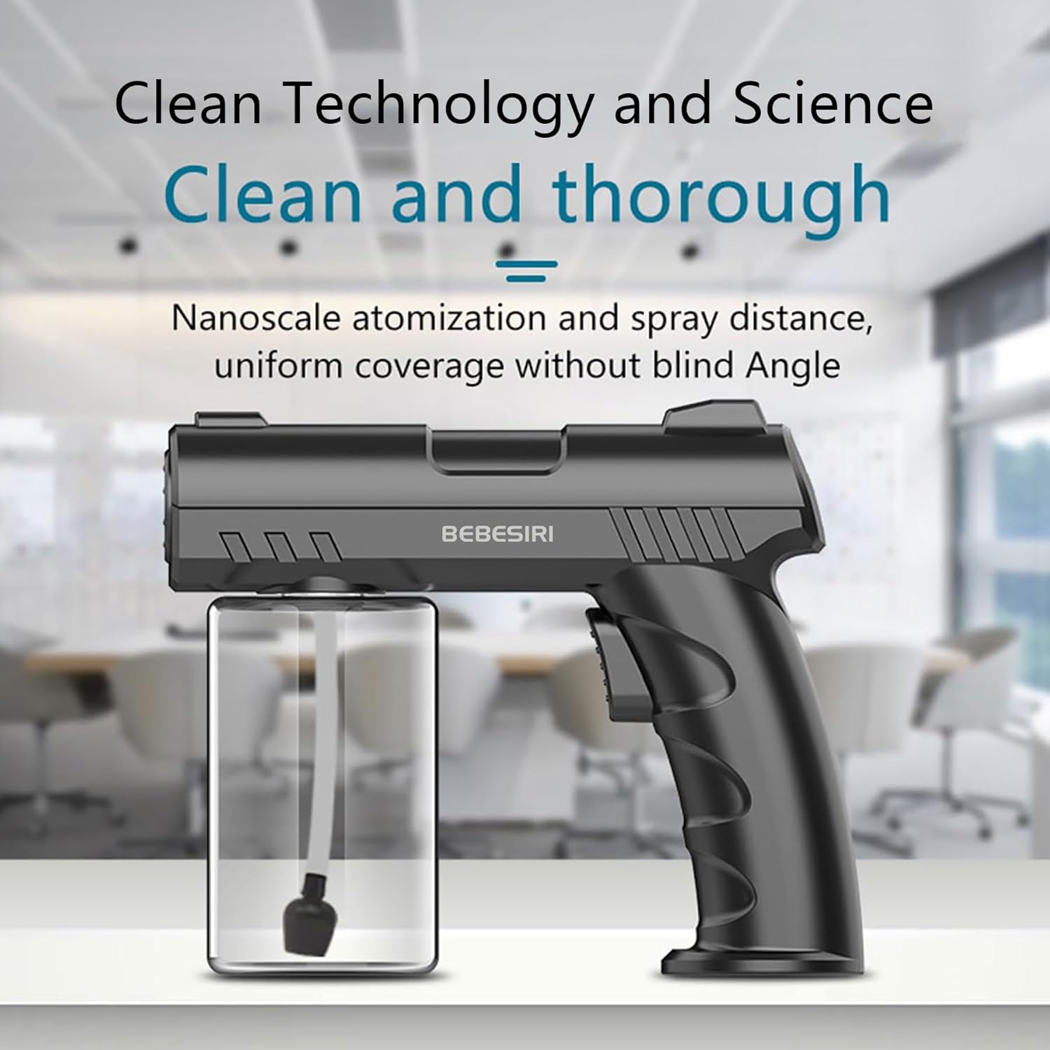 Nano Sprayer, Handheld Household Nano Blue Light Atomizer, Handheld Household Nano Sprayer, Rechargeable Nano Atomizer. It is Suitable for Watering Plants and Flowers. - Image 4