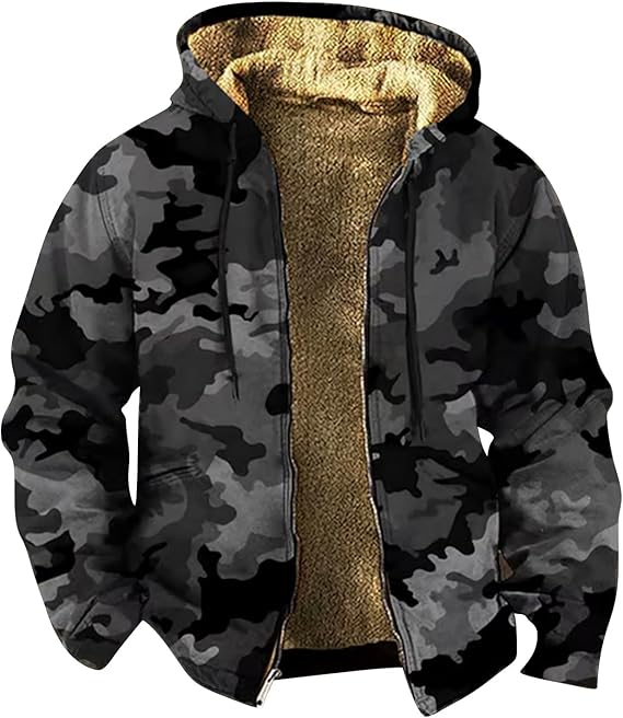 Felpa Con Cappuccio E Zip Divisa Nera/mimetica Leggera Fox - Foto 6