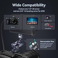 Vista 3 de SmallRig Brazo mágico articulado con abrazadera NATO y tornillo de 1/4"-20 (con pasadores retráctiles), rotación de 360 grados, carga máxima de 12