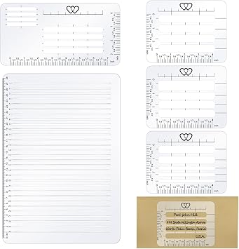 5 Pack Straight Line Stencil for Journaling and Envelope Addressing Guide Stencil Templates Set 11 Inch Scale Spacing Line Ruler Guide for Card Paper Journal Lettering Writing