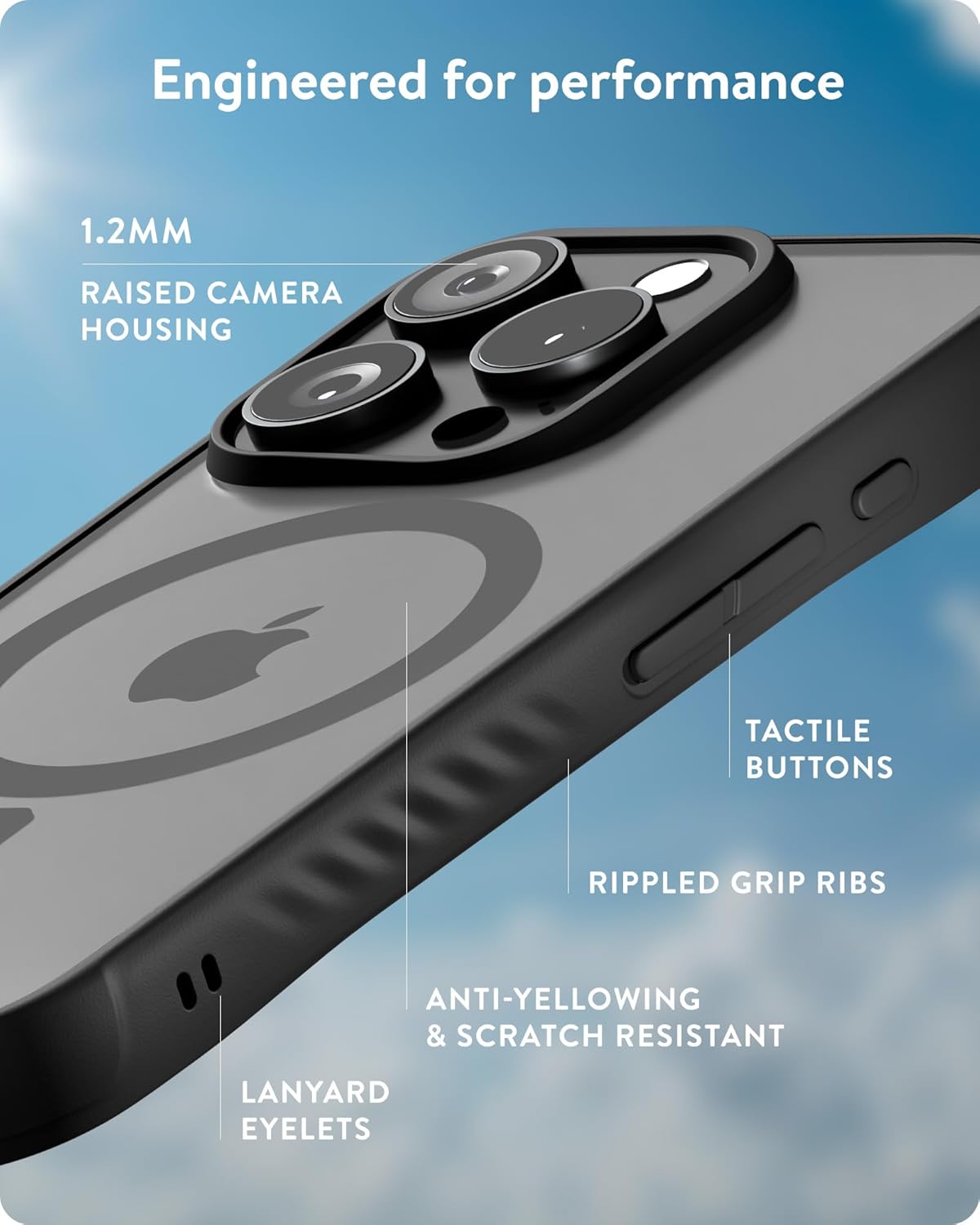 Mous for iPhone 16 Pro Clear Case with Camera Control Button, MagSafe Compatible - Clarity 3.0 - Protective Scratch Resistant Crystal Clear & Slim Design