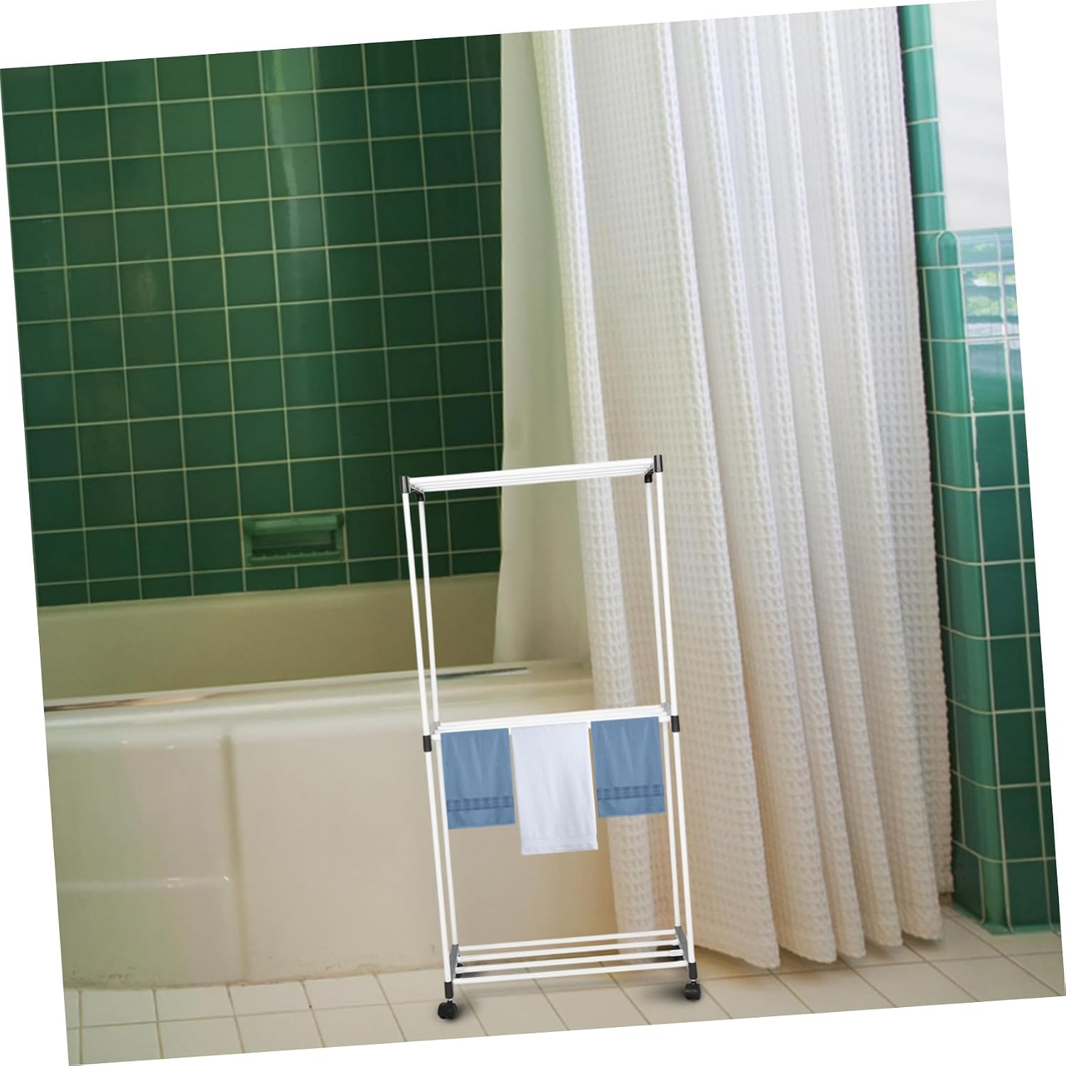 CHILDWEET Clothing Drying Rack Heavy Duty Laundry Hanger Portable Drying Rack Wheels for Bath Bedroom