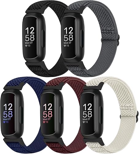 Vista 29 de Compatible con Fitbit Inspire 3/Inpsire 2/Inspire/Inpsire HR/Ace 2/Ace 3 bandas, pulsera elástica ajustable de repuesto para mujeres, hombres