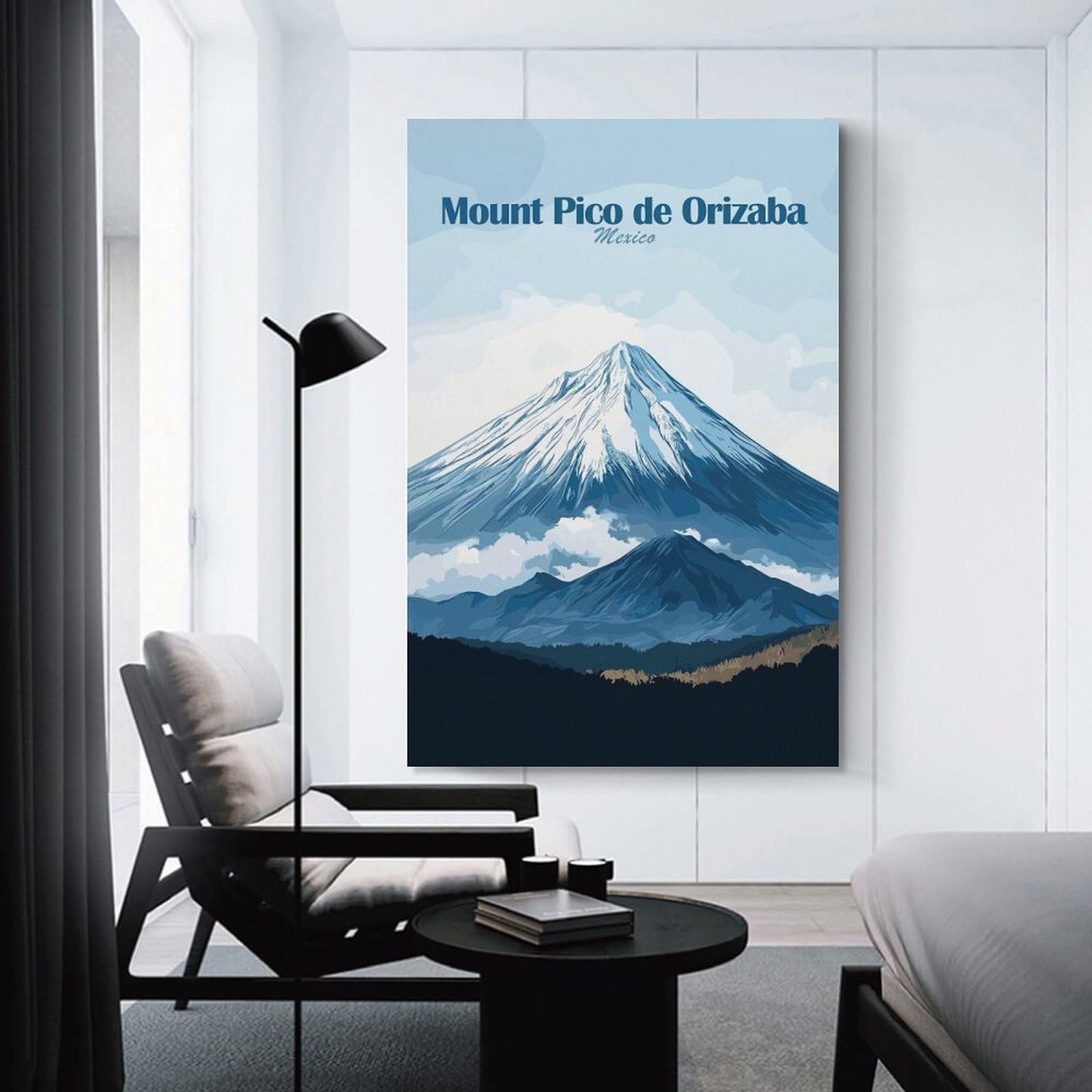 Junmoney Mount Pico De Orizaba Canvas Wall Art, 16x24inch(40x60cm), for Wall Displays, Bedrooms Or Room Updates, Ideal for Building A Coordinated Art Wall