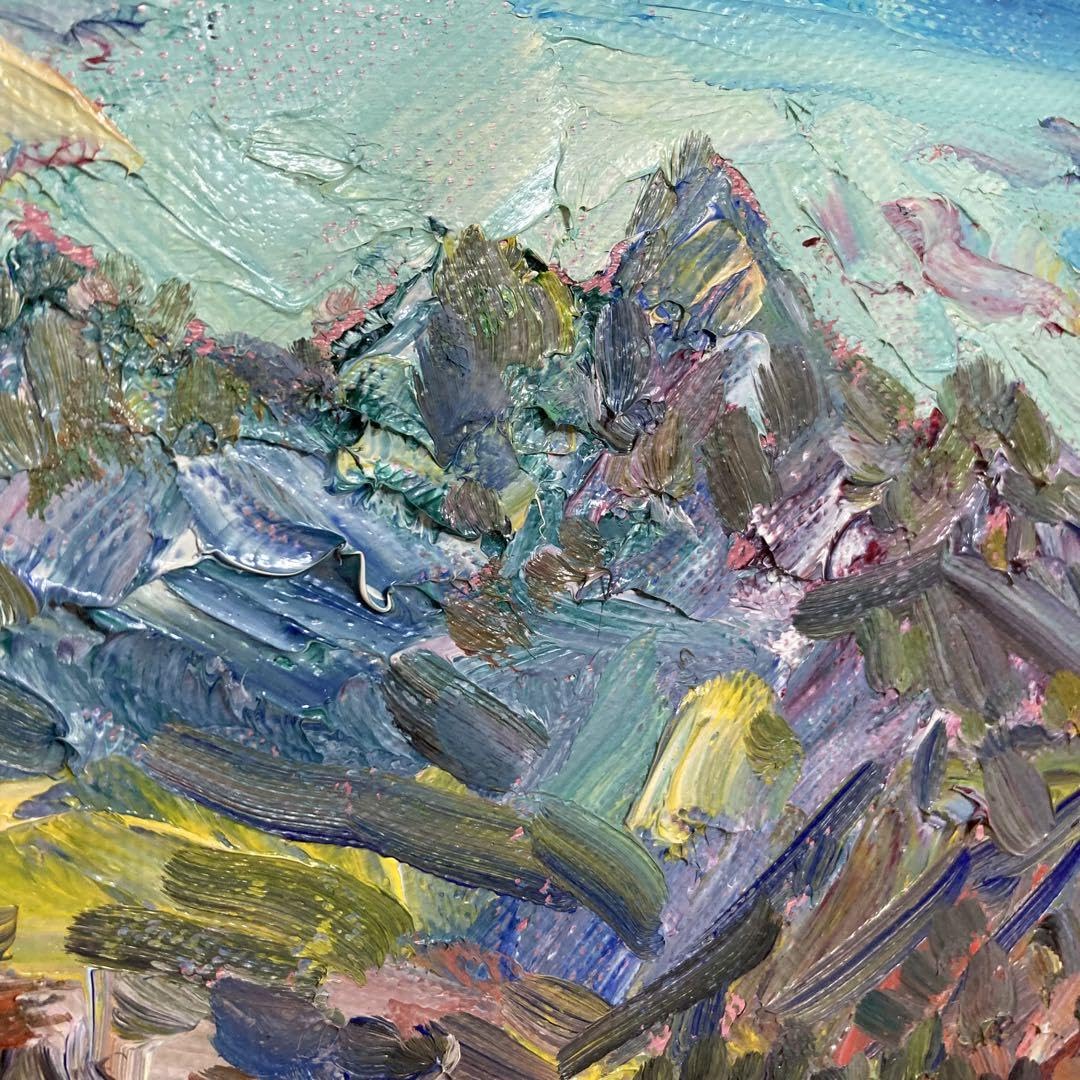 Amazon.co.jp: 真作保証 小林和作 秋山 油彩画 真筆 額装品 絵画