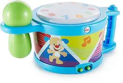 Fisher-Price Aprender e Brincar Brinquedo para Bebês Tambor para crianças a partir de 6 meses