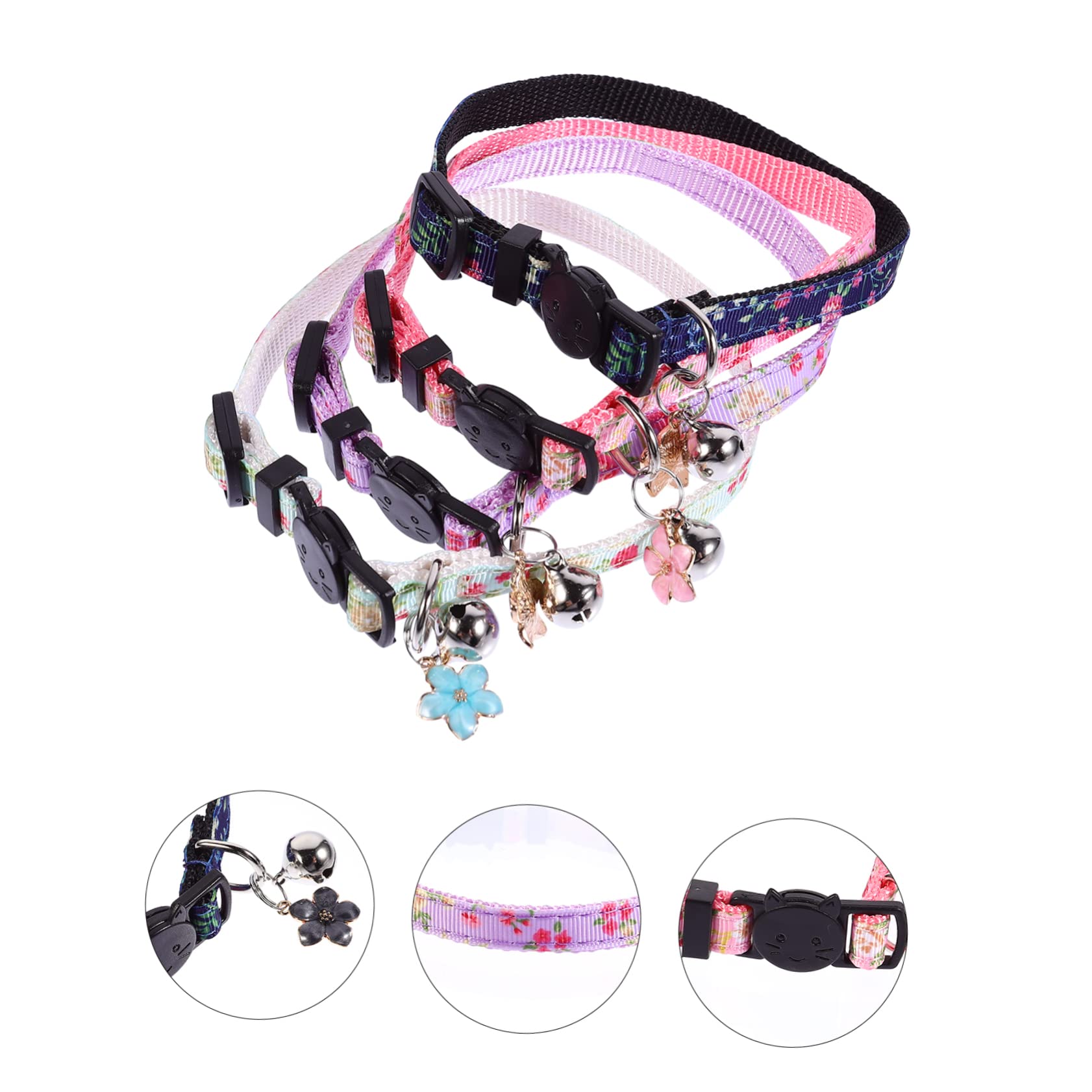 Happyyami 12pezzi Collare Per Gatti Con Decorazione Floreale Da Comfort e Stile Per Gattini e Gatti Adulti Per Occasioni Speciali e Uso Quotidiano