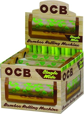OCB - Single Wide 70mm Bamboo Rolling Machine Display Case - 6 Machines per Case