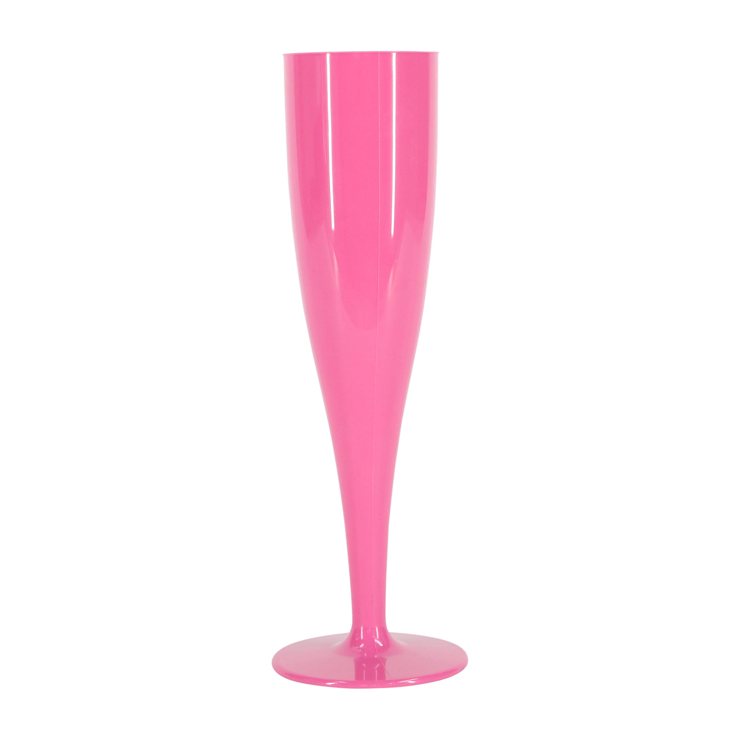 50 x copas de champán de plástico biodegradable rosa, 175 ml