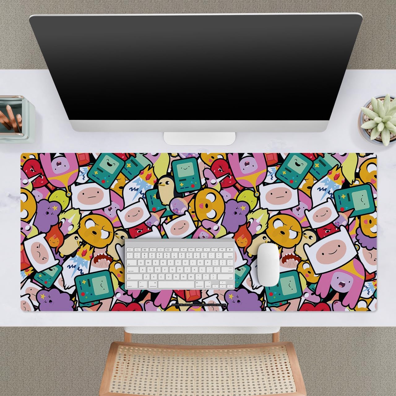 Head Case Designs Officially Licensed Adventure Time Pattern Graphics 37.4 x 15.75 x 0.16 inches (900 x 400 mm) - XL Gaming Office Desk PC Keyboard Mouse Mat Pad