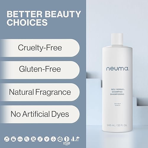 Miniatura 4 de Neuma Neu Repair Shampoo - Revitalizes, and Strengthens Damaged Hair, Sulfate-Free, Lemon, Lavender and Fir Needle Scent