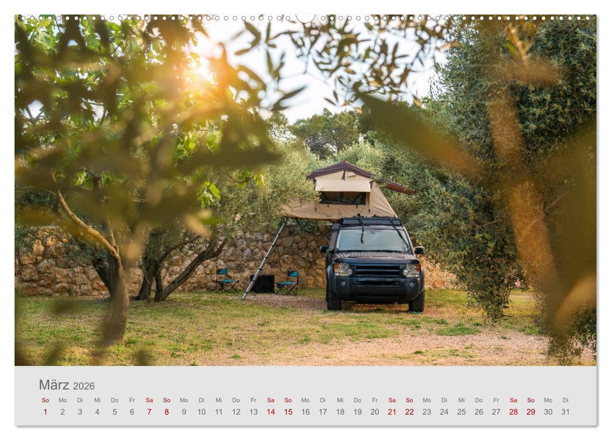 Abenteuer Camping in Kroatien (hochwertiger Premium Wandkalender 2026 DIN A2 quer), Kunstdruck in Hochglanz: Vanlife, Caravaning und Camping an der Adria (CALVENDO Orte)