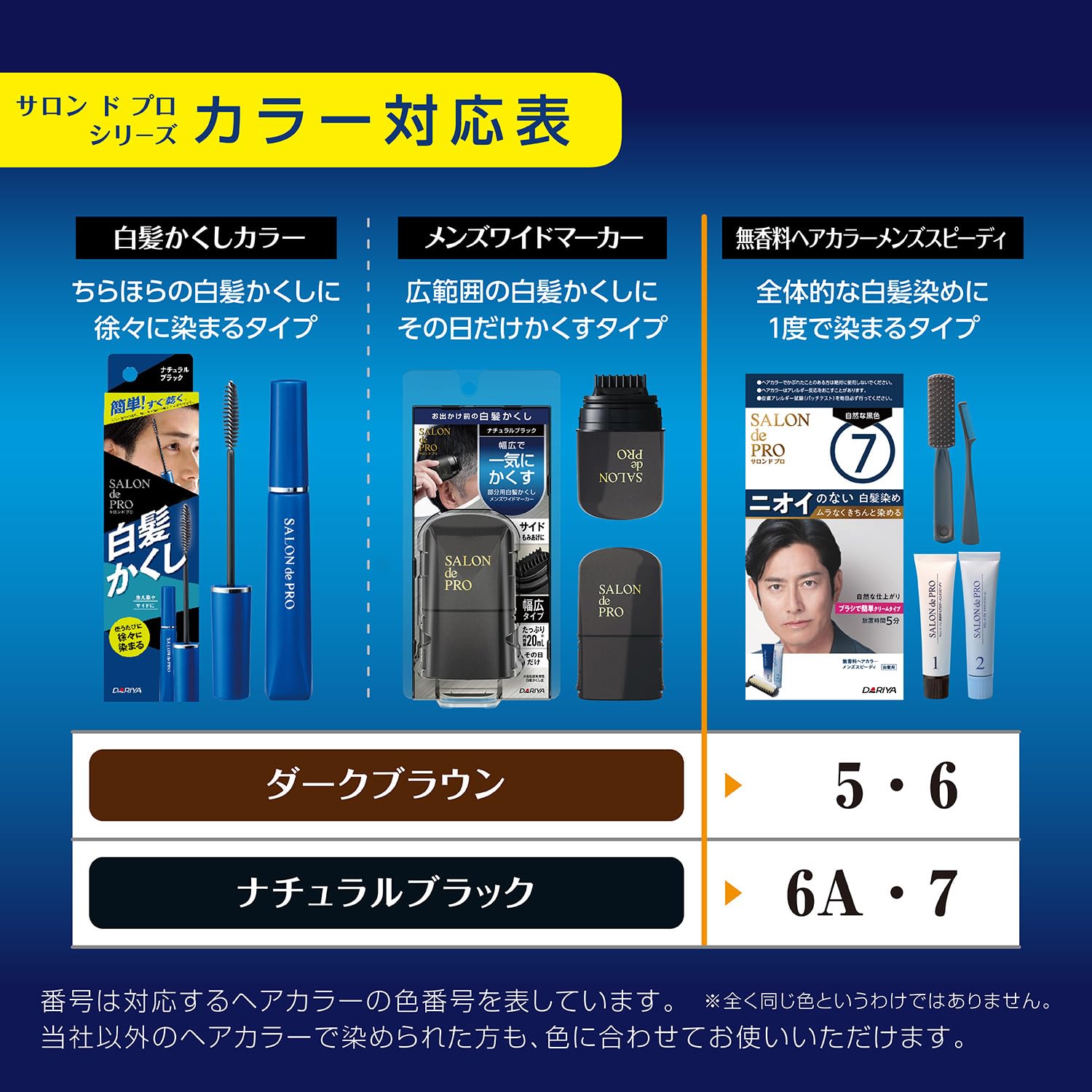 Amazon | サロンドプロ 白髪かくし メンズワイドマーカー ダーク