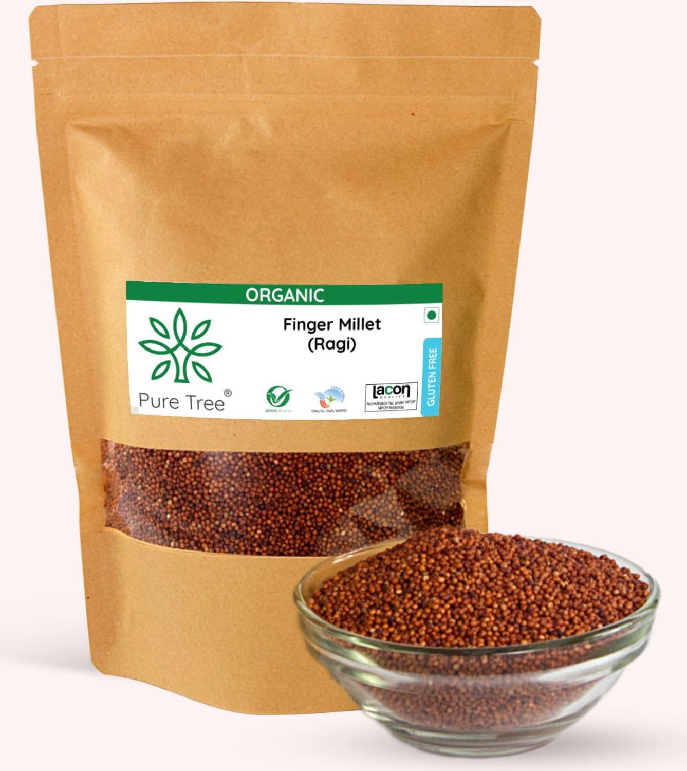 Pure Tree Certified Organic Ragi Whole | 900 g | Finger Millet | Nachni ...
