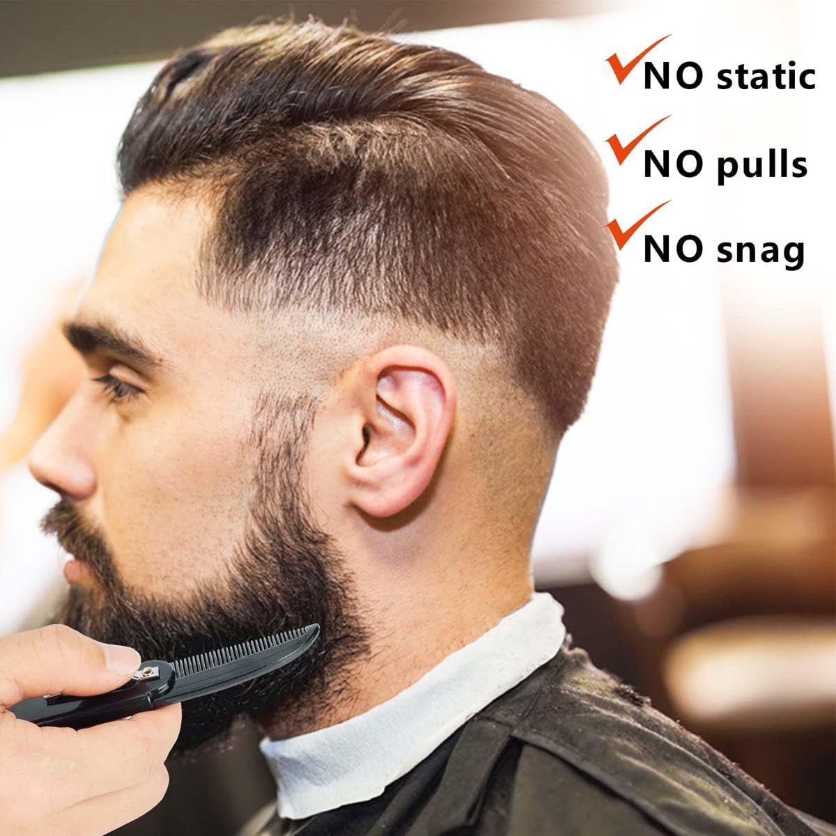 Confezione da 2 pettini per barba pieghevoli per uomo pettine per baffi pettine piccolo tascabile pettine per baffi pettine per capelli portatile per styling uomo pettini per barba e baffi