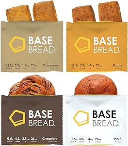 BASE BREAD 完全栄養食 ベースブレッド 4種 16袋セット （プレーン4袋・チョコレート4袋・メープル4袋・シナモン4袋）食物繊維 糖質オフ 高たんぱく質