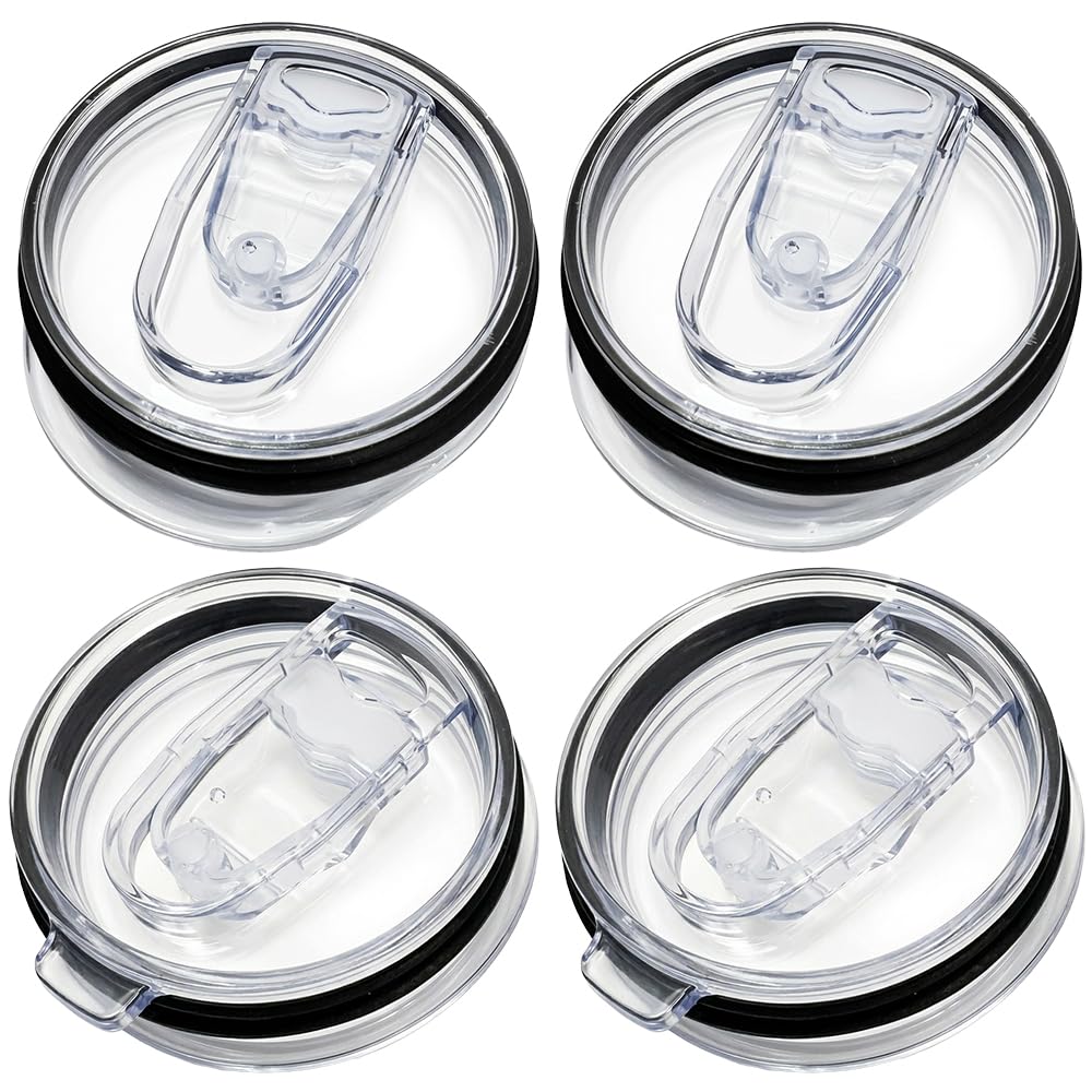 SENVAYNE Tumbler Replacement Lid 4 Pcs, 20oz Mug Lid with Sliding Seal for Stainless Steel Travel Cup