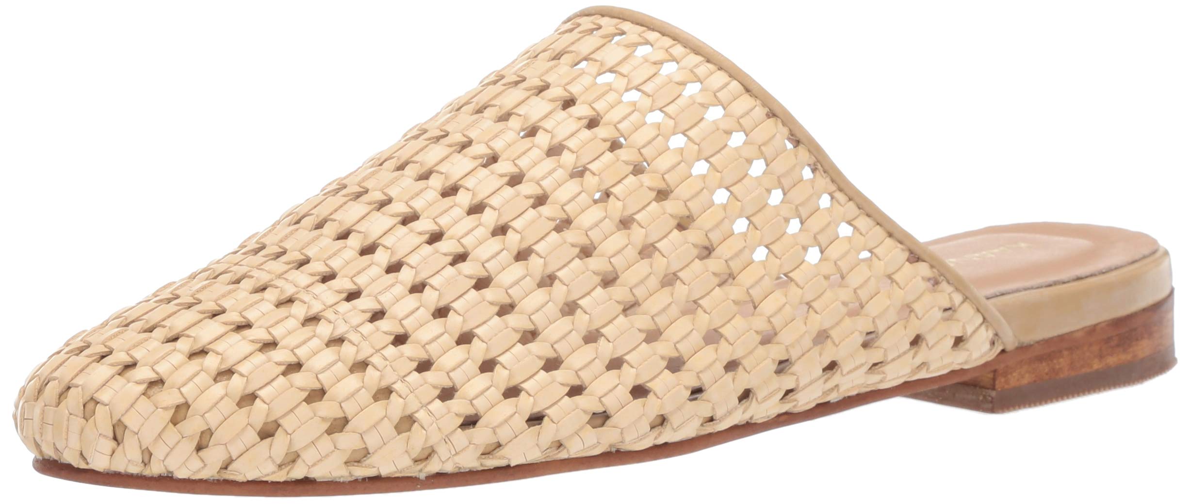 KAANAS Women's Naxos Basketweave Flat Mule Slide Shoe Loafer