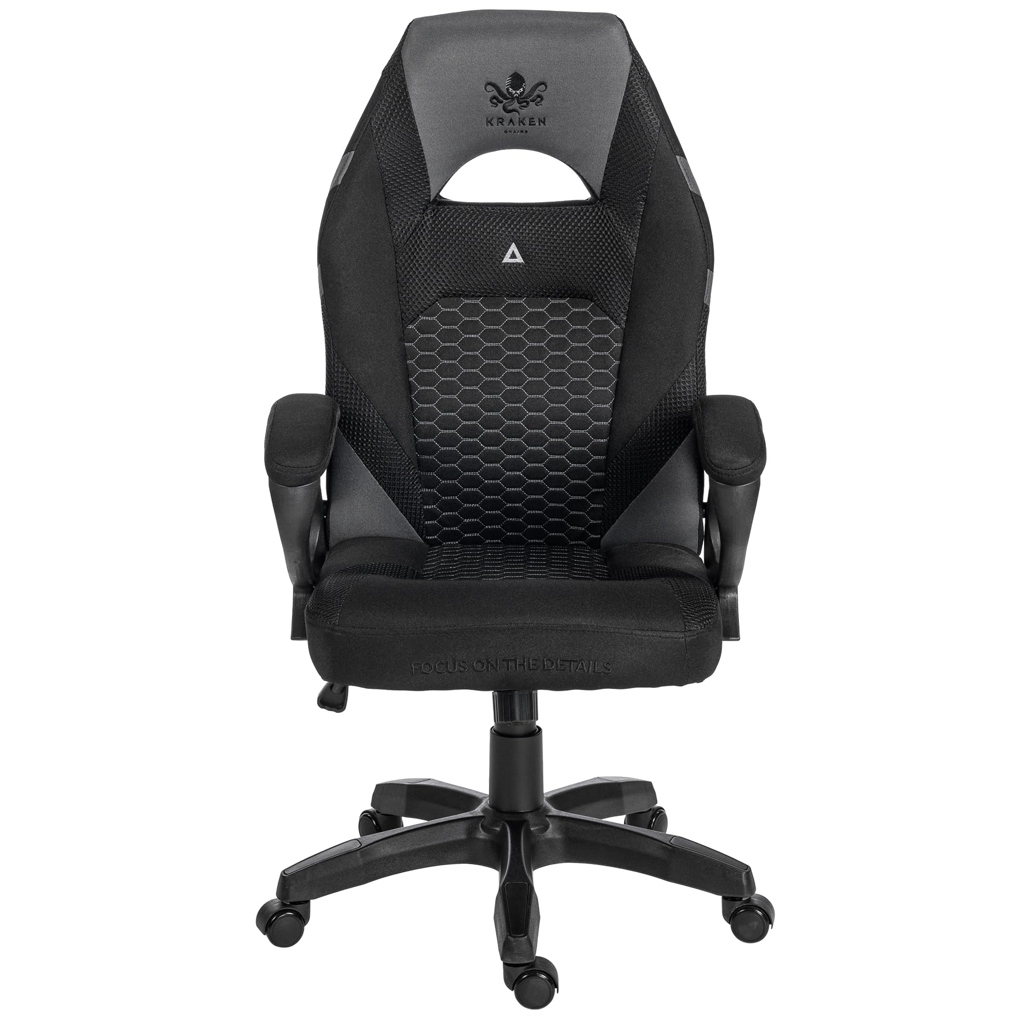 Sedia Gaming Tessuto Traspirante - Poltrona Gaming Ergonomica Con Inserti Mesh, Imbottitura Morbida, Funzione Dondolo E Gaslift, Sedia Ufficio Portata 130 kg, Nero-Grigio