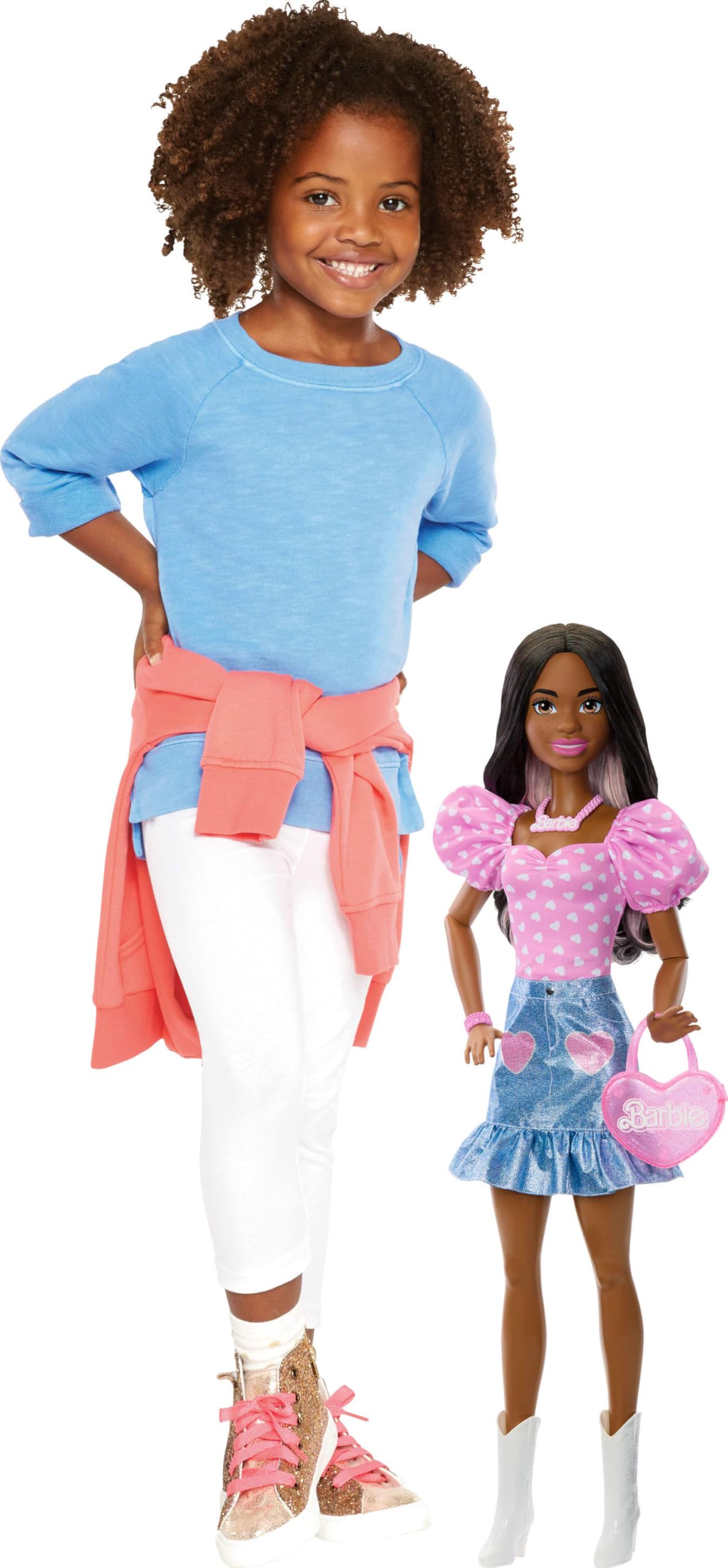Amazon.com: Barbie 28-in Dark Brown Hair Fashion Doll with