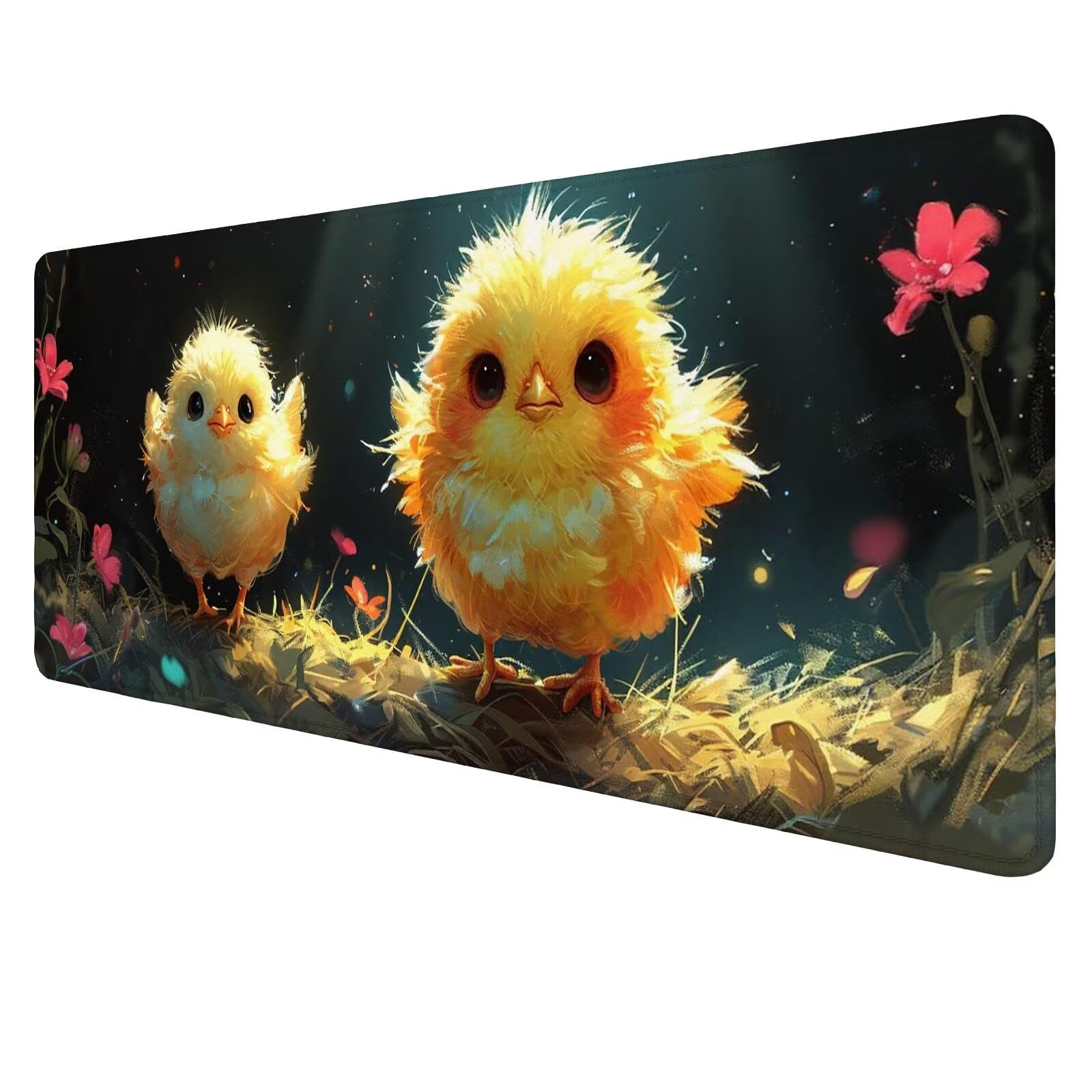 Alfombrilla Ratón Pato Alfombrilla Ratón Gaming XXL 1200x600x3mm Multifuncional Accesorios Escritorio,Antideslizante Mousepad Flor Tapete Escritorio Infantil,para Alfombrilla Pc Teclado Ratón J732