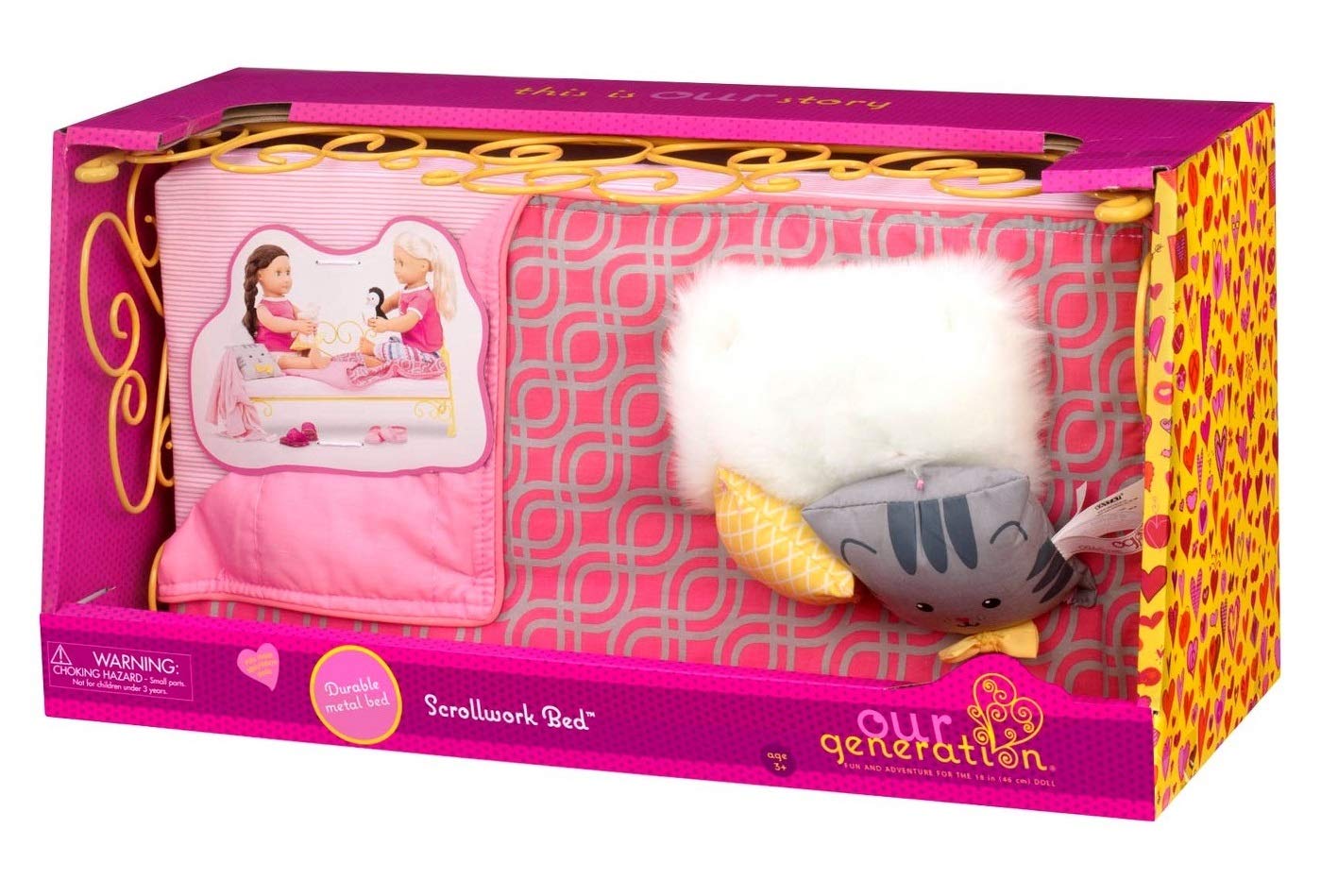 Our Generation Sweet Dreams Scrollwork Bed Bed Accessories For 18