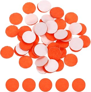 uxcell 50 Pcs Adhesive Felt Circles, 1/2" Round Non-Woven Felt Pads Stickers Dots Pre Cut for DIY Crafts Sewing Handcraft Costume Holiday Decoration, Orange