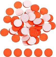 sourcing map 50 Pcs Adhesive Felt Circles, 3/8" Round Non-Woven Felt Pads Stickers Dots Pre Cut for DIY Crafts Sewing Handcraft Costume Holiday Decoration, Orange