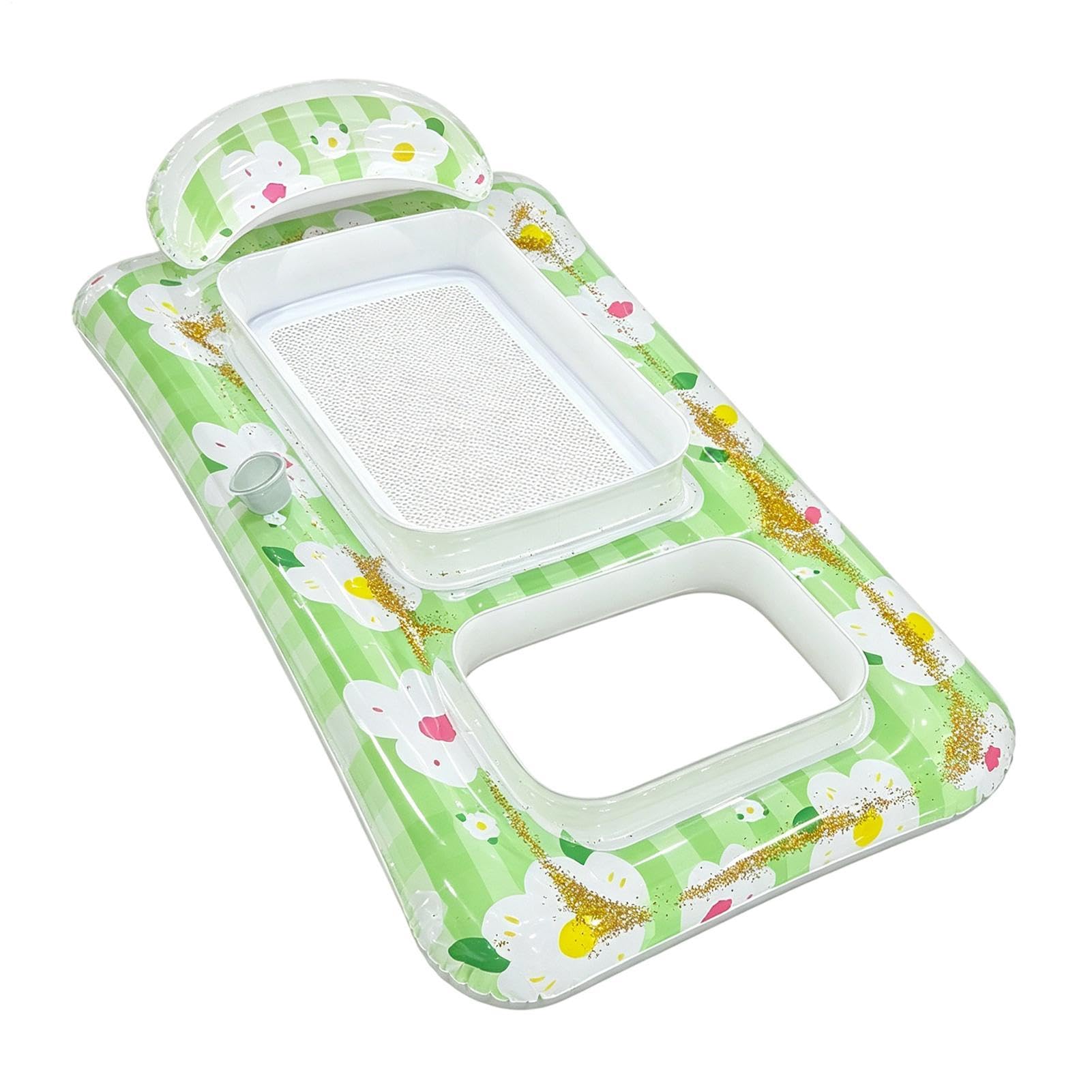 Flotteur De Piscine Pour Adultes Matelas Gonflable Avec Porte-Gobelet